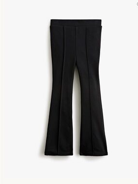 J.Crew Factory Kick Crop Pull On Pants 8T Black Ponte Flare Stretch Pant